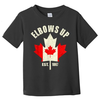 Elbows Up Canada Est 1867 Proud Canadian Strong Canada Toddler T-Shirt