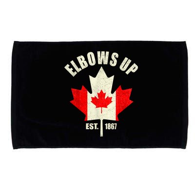 Elbows Up Canada Est 1867 Proud Canadian Strong Canada Microfiber Hand Towel