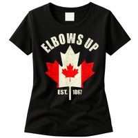 Elbows Up Canada Est 1867 Proud Canadian Strong Canada Womens T-Shirt