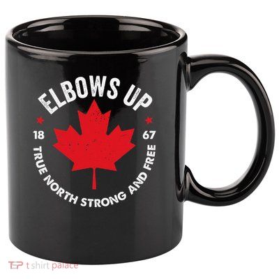 Elbows Up Canada Est 1867 Proud Canadian Strong Canada Gifts Gift 11oz C Handle Ceramic Mug