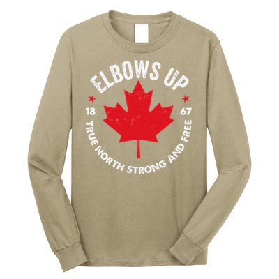Elbows Up Canada Est 1867 Proud Canadian Strong Canada Gifts Gift Long Sleeve Shirt