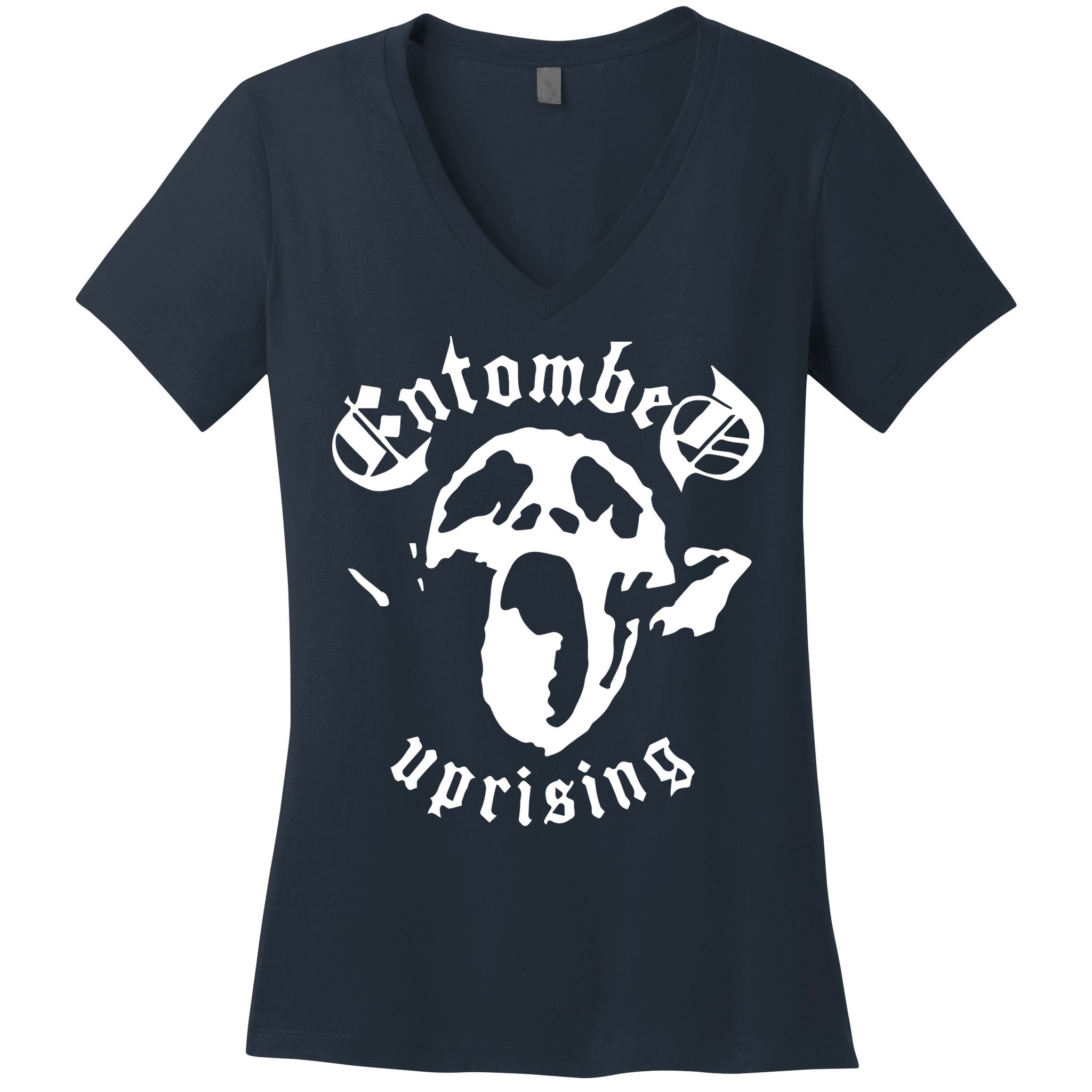 Entombed Uprising Death Edge Of Sanity Women's V-Neck T-Shirt