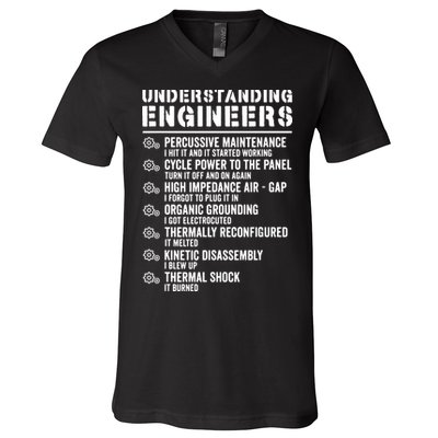 Explained Understanding Engineers Mechanical Engineering V-Neck T-Shirt