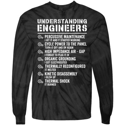 Explained Understanding Engineers Mechanical Engineering Tie-Dye Long Sleeve Shirt