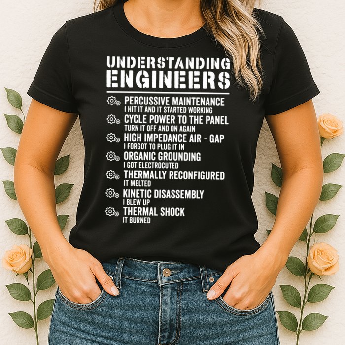 Explained Understanding Engineers Mechanical Engineering Womens T-Shirt