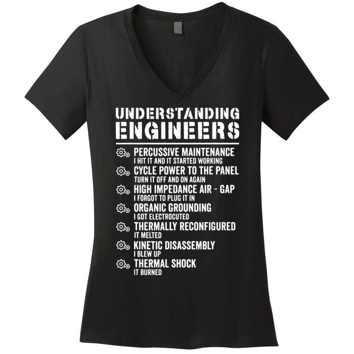 Explained Understanding Engineers Mechanical Engineering Women's V-Neck T-Shirt