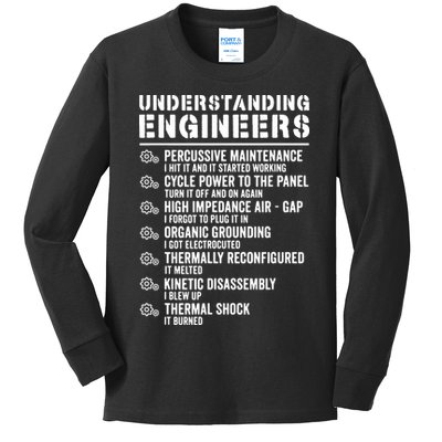 Explained Understanding Engineers Mechanical Engineering Kids Long Sleeve Shirt