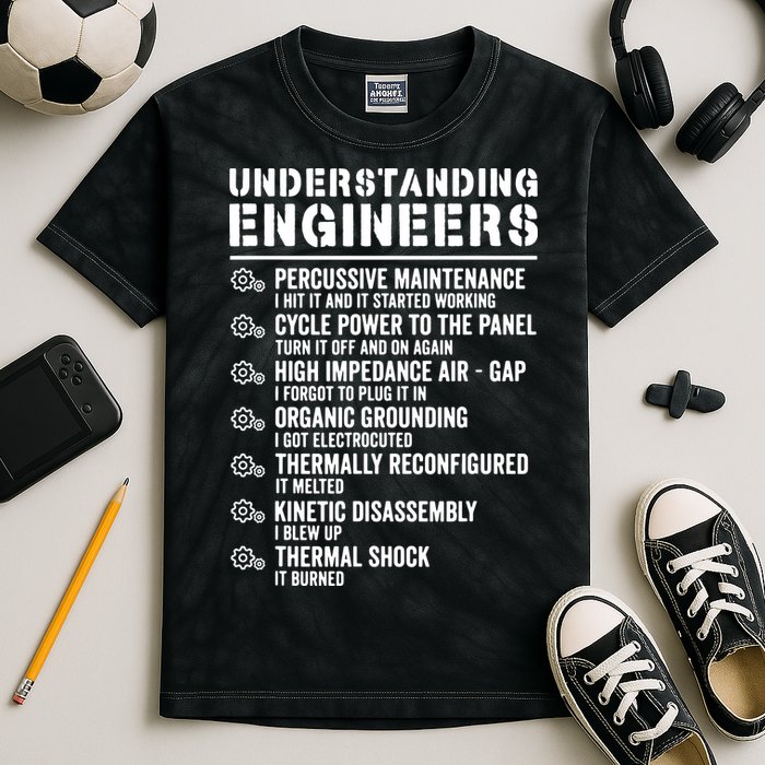 Explained Understanding Engineers Mechanical Engineering Kids Tie-Dye T-Shirt