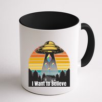 Ethereum UFO Encounter Retro Sunset, I Want To Believe Crypto Mug