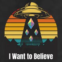 Ethereum UFO Encounter Retro Sunset, I Want To Believe Crypto Hat