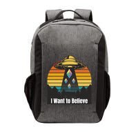 Ethereum UFO Encounter Retro Sunset, I Want To Believe Crypto Vector Backpack