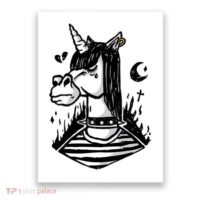 Emo Unicorn Poster