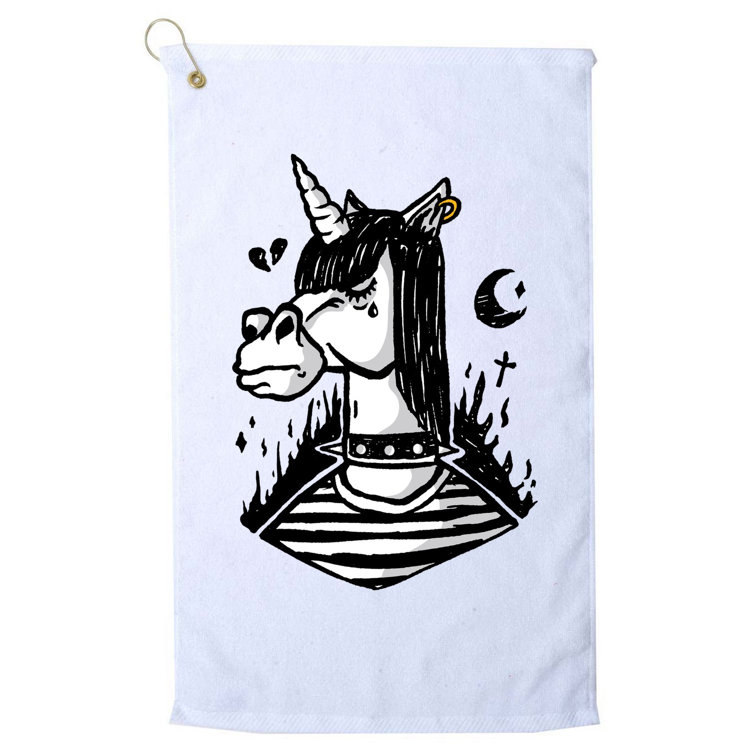Emo Unicorn Golf Towel