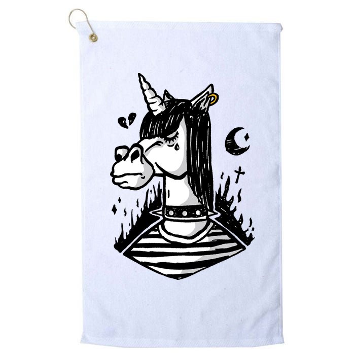 Emo Unicorn Golf Towel