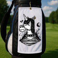 Emo Unicorn Golf Towel