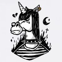 Emo Unicorn Golf Towel
