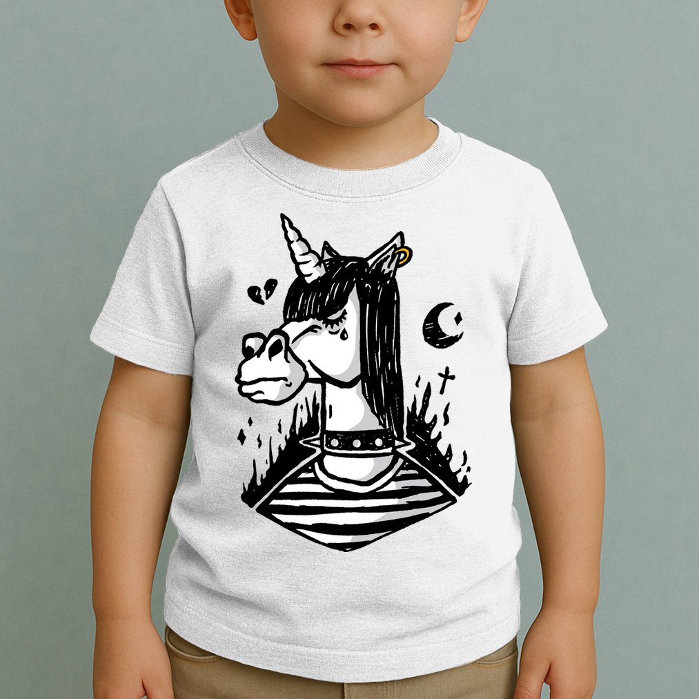 Emo Unicorn Toddler T-Shirt