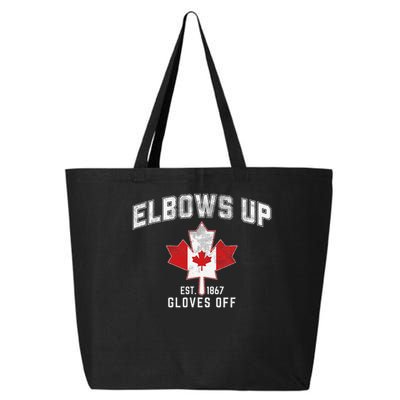 Elbows Up EST 1867 Canadian Maple Leaf Canada Gift 25L Jumbo Tote