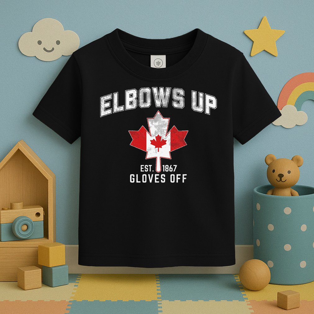 Elbows Up EST 1867 Canadian Maple Leaf Canada Gift Toddler T-Shirt