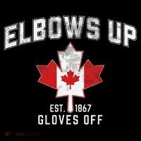 Elbows Up EST 1867 Canadian Maple Leaf Canada Gift Womens T-Shirt
