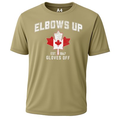 Elbows Up EST 1867 Canadian Maple Leaf Canada Gift Performance Shirt