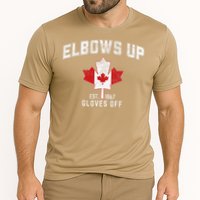Elbows Up EST 1867 Canadian Maple Leaf Canada Gift Cooling Performance Crew T-Shirt