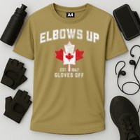 Elbows Up EST 1867 Canadian Maple Leaf Canada Gift Cooling Performance Crew T-Shirt