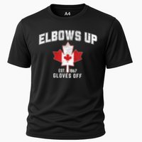Elbows Up EST 1867 Canadian Maple Leaf Canada Cooling Performance Crew T-Shirt
