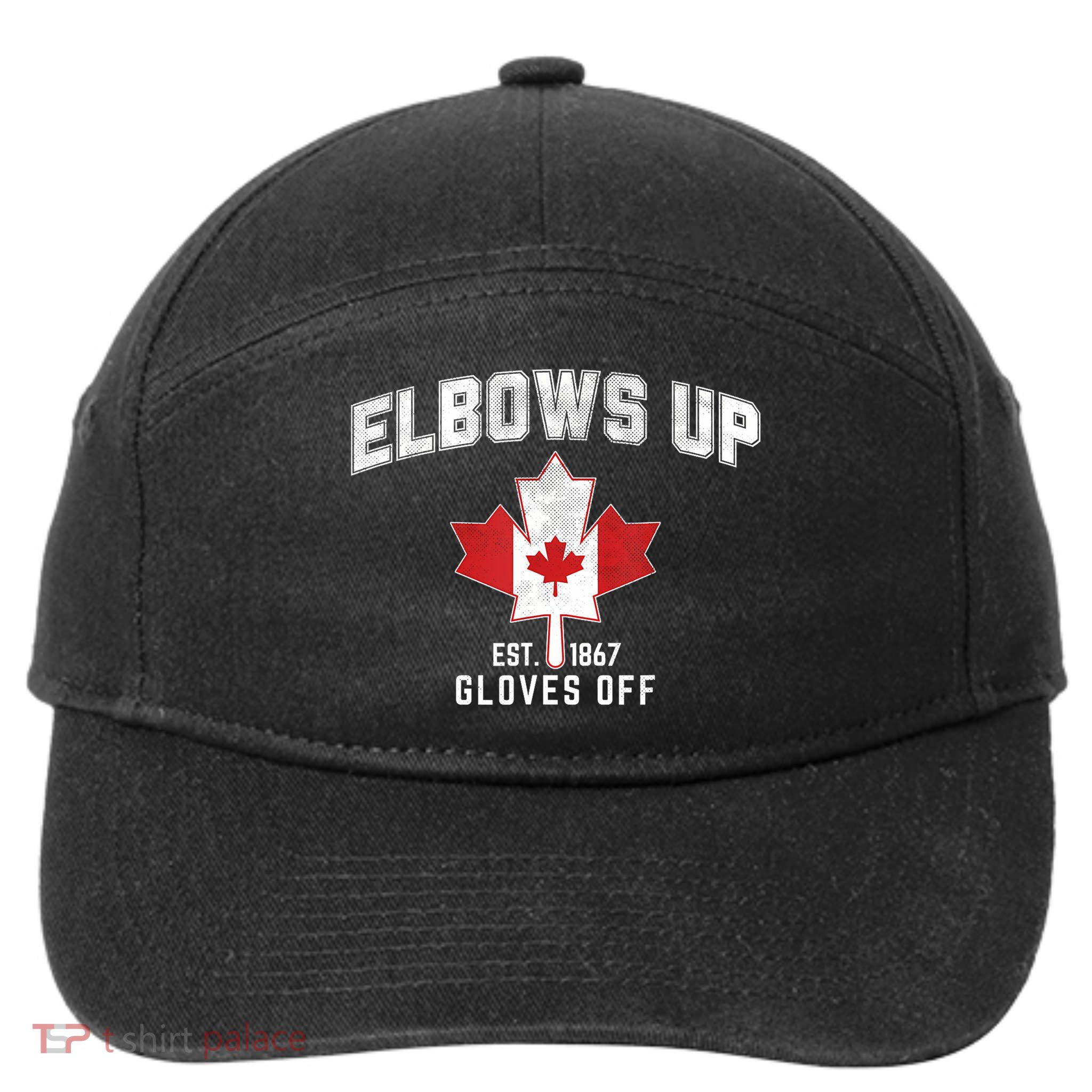 Elbows Up EST 1867 Canadian Maple Leaf Canada 7-Panel Snapback Hat