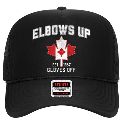 Elbows Up EST 1867 Canadian Maple Leaf Canada Trucker Hat