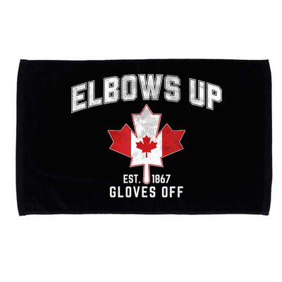 Elbows Up EST 1867 Canadian Maple Leaf Canada Microfiber Hand Towel