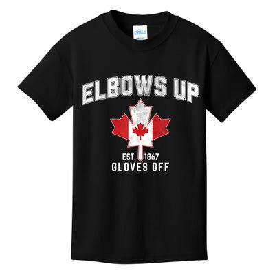 Elbows Up EST 1867 Canadian Maple Leaf Canada Kids T-Shirt