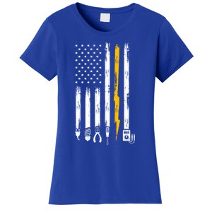 Electrician Us Flag Tools For Electricians Cute Gift Women's T-Shirt