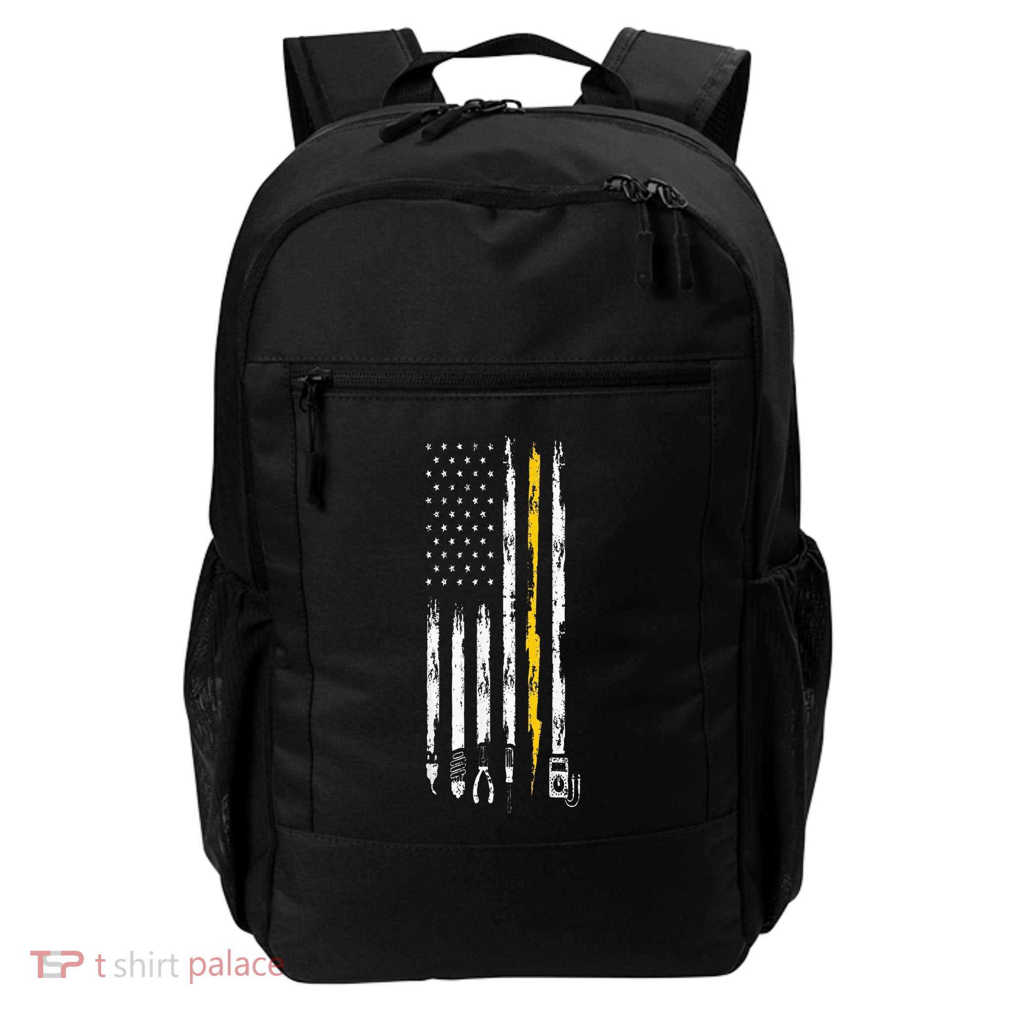 Electrician Us Flag Tools For Electricians Daily Commute Backpack