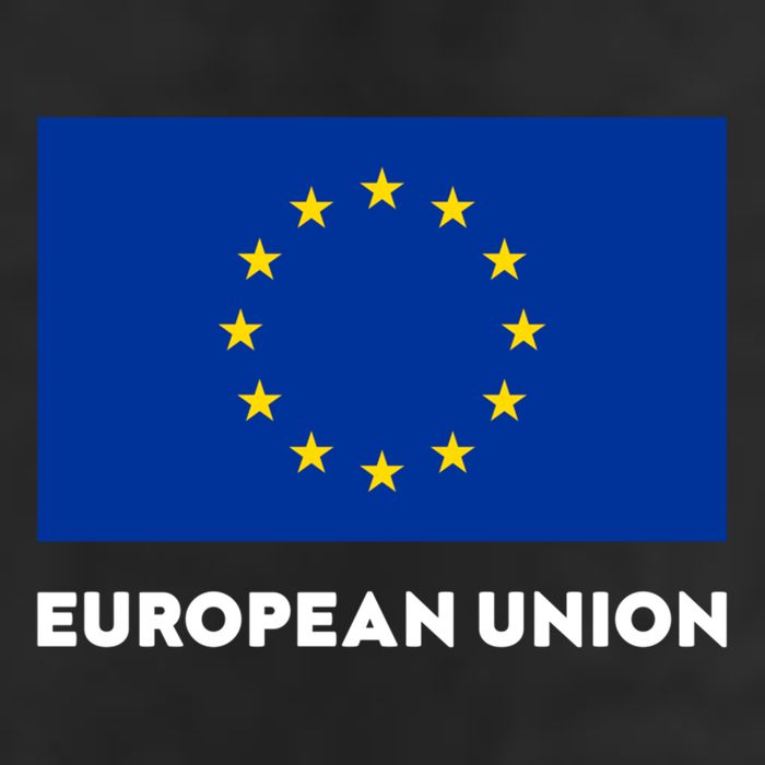 European Union Flag Blue Yellow Gift Adult Drive Performance Visor