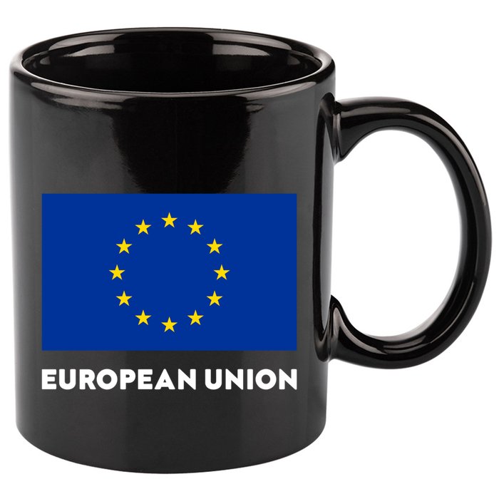 European Union Flag Blue Yellow Gift 11oz C Handle Ceramic Mug