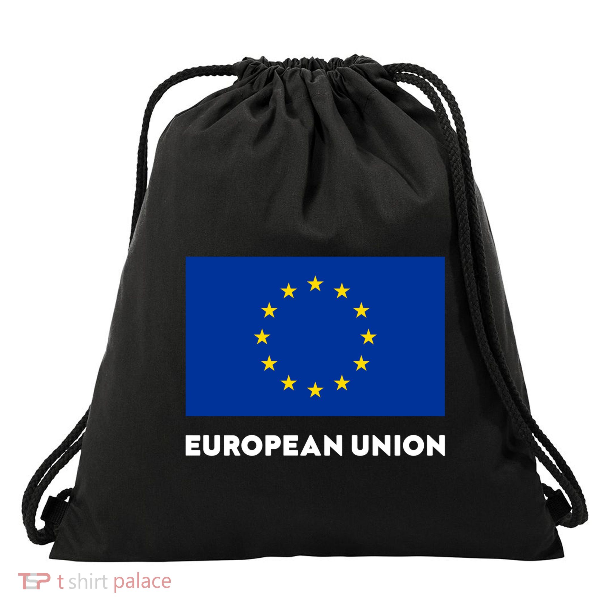 European Union Flag Blue Yellow Gift Drawstring Bag