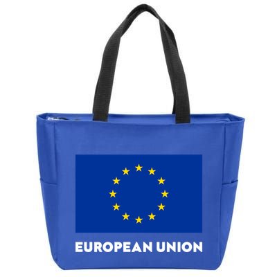 European Union Flag Blue Yellow Gift Zip Tote Bag