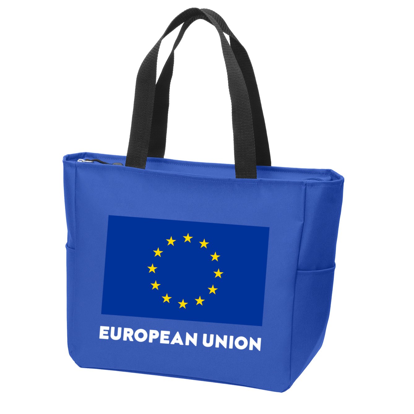 European Union Flag Blue Yellow Gift Zip Tote Bag