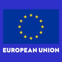 European Union Flag Blue Yellow Gift Zip Tote Bag