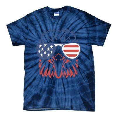 Eagle USA Flag 4th Of July Sunglasses Funny Patriotic Eagle Tie-Dye T-Shirt