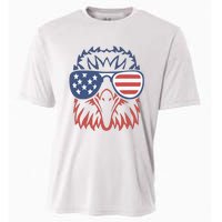 Eagle USA Flag 4th Of July Sunglasses Funny Patriotic Eagle Cooling Performance Crew T-Shirt