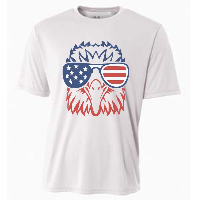 Eagle USA Flag 4th Of July Sunglasses Funny Patriotic Eagle Cooling Performance Crew T-Shirt