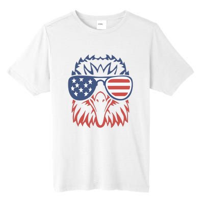 Eagle USA Flag 4th Of July Sunglasses Funny Patriotic Eagle Tall Fusion ChromaSoft Performance T-Shirt