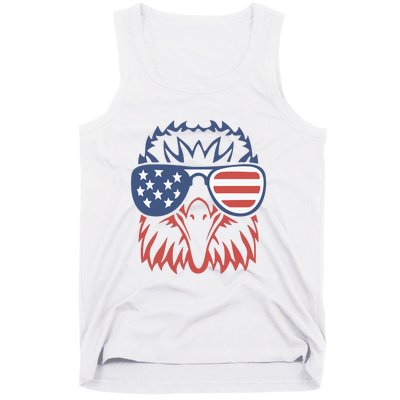 Eagle USA Flag 4th Of July Sunglasses Funny Patriotic Eagle Tank Top