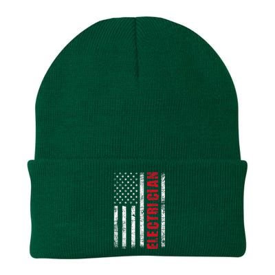 Electrician Usa Flag Lineman Electrical Worker Repairmen Knit Cap Winter Beanie