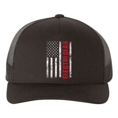 Electrician Usa Flag Lineman Electrical Worker Repairmen Yupoong Adult 5-Panel Trucker Hat