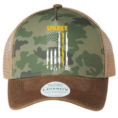 Electrician US Flag Sparky Tools Legacy Tie Dye Trucker Hat