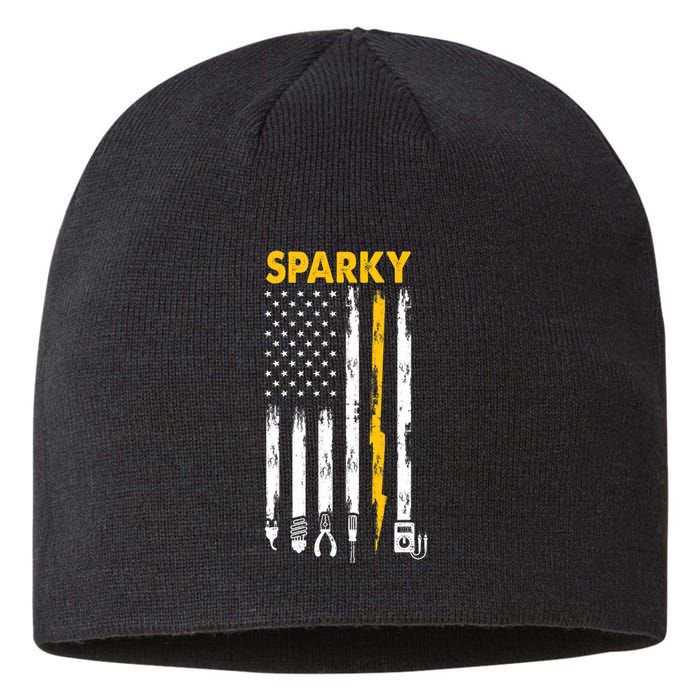 Electrician US Flag Sparky Tools Sustainable Beanie