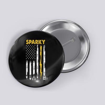 Electrician Us Flag Sparky Tools Button